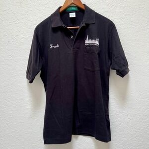 Outer Banks Mens Black Short Sleeve Embroidered Polo Windy City Corvettes Size M